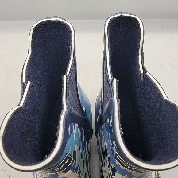 London Fog Collection Piccadilly Womens 6 Blue Tie Dye Rain Boots Outdoors - Picture 11 of 13